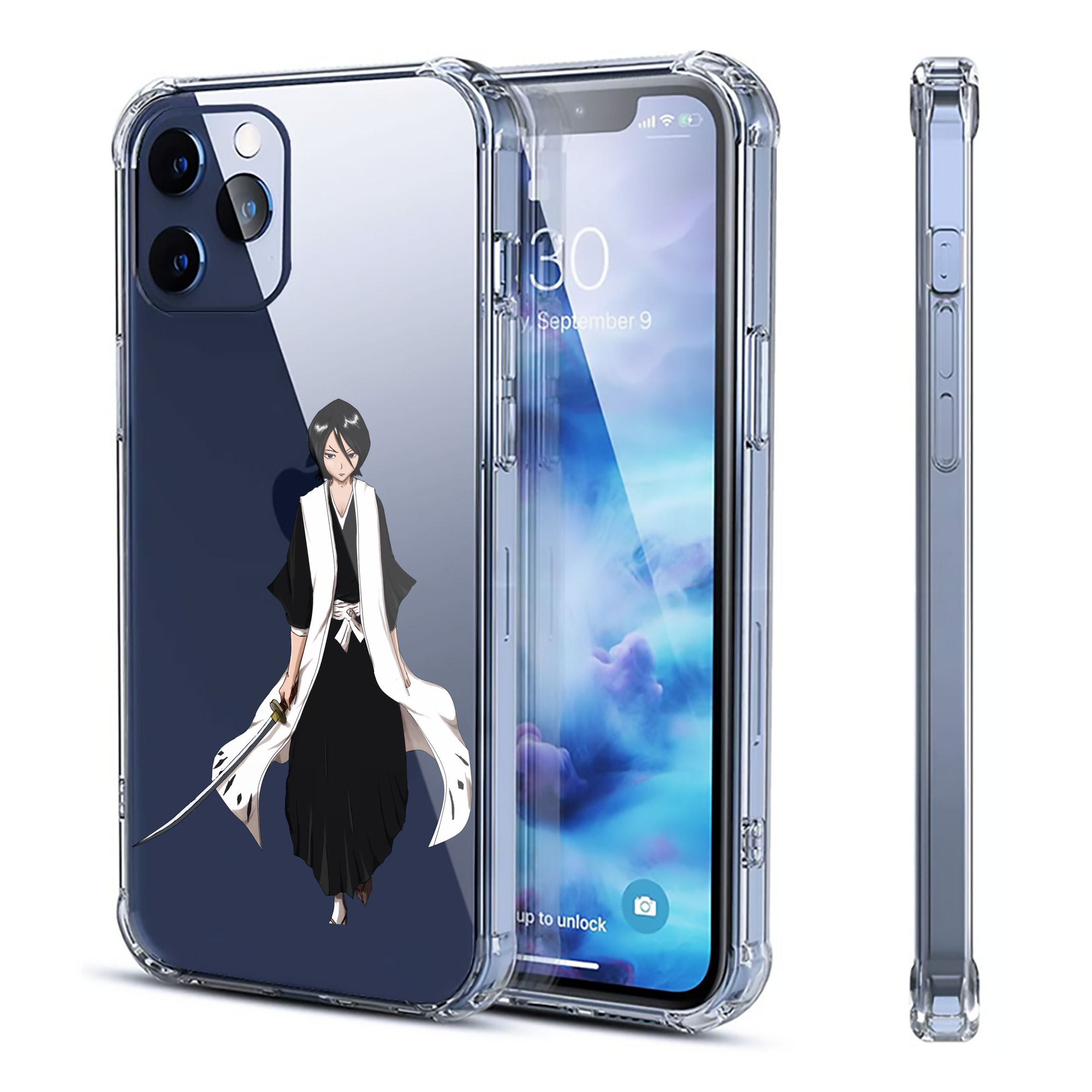 （画像用） ブリーチ 朽木ルキア BLEACH Kuchiki Rukia 【iPhone 12シリーズ対応】透明スマホケース（クリアソフトケース）